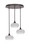 Toltec Lighting - 2183-DG-214 - Three Light Pendalier - Empire - Dark Granite