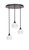 Toltec Lighting - 2183-DG-4101 - Three Light Pendalier - Empire - Dark Granite