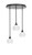 Toltec Lighting - 2183-ES-4101 - Three Light Pendalier - Empire - Espresso
