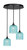 Toltec Lighting - 2183-MB-4915 - Three Light Pendalier - Empire - Matte Black
