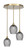 Toltec Lighting - 2183-NAB-4902 - Three Light Pendalier - Empire - New Age Brass