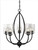Toltec Lighting - 2415-DG-300 - Five Light Chandelier - Marquise - Dark Granite