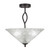 Toltec Lighting - 242-DG-411 - Three Light Semi-Flush Mount - Revo - Dark Granite