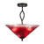 Toltec Lighting - 242-DG-716 - Three Light Semi-Flush Mount - Revo - Dark Granite