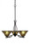 Toltec Lighting - 243-DG-703 - Three Light Chandelier - Revo - Dark Granite
