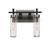 Toltec Lighting - 2512-MBBN-600 - Two Light Bath Bar - Salinda - Matte Black & Brushed Nickel