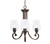 Toltec Lighting - 253-BRZ-210 - Three Light Chandelier - Curl - Bronze