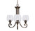 Toltec Lighting - 253-BRZ-4810 - Three Light Chandelier - Curl - Bronze