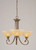 Toltec Lighting - 253-BRZ-730 - Three Light Chandelier - Curl - Bronze