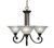 Toltec Lighting - 253-BRZ-731 - Three Light Chandelier - Curl - Bronze