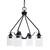 Toltec Lighting - 2604-MB-300 - Four Light Chandelier - Odyssey - Matte Black