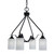 Toltec Lighting - 2604-MB-3001 - Four Light Chandelier - Odyssey - Matte Black