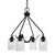 Toltec Lighting - 2604-MB-3002 - Four Light Chandelier - Odyssey - Matte Black