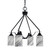 Toltec Lighting - 2604-MB-3009 - Four Light Chandelier - Odyssey - Matte Black