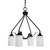 Toltec Lighting - 2604-MB-310 - Four Light Chandelier - Odyssey - Matte Black