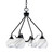 Toltec Lighting - 2604-MB-4109 - Four Light Chandelier - Odyssey - Matte Black