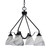 Toltec Lighting - 2604-MB-4769 - Four Light Chandelier - Odyssey - Matte Black