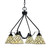 Toltec Lighting - 2604-MB-9115 - Four Light Chandelier - Odyssey - Matte Black