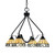 Toltec Lighting - 2604-MB-9405 - Four Light Chandelier - Odyssey - Matte Black