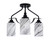 Toltec Lighting - 2607-MB-3009 - Three Light Semi-Flush Mount - Odyssey - Matte Black
