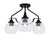 Toltec Lighting - 2607-MB-4100 - Three Light Semi-Flush Mount - Odyssey - Matte Black