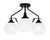 Toltec Lighting - 2607-MB-4101 - Three Light Semi-Flush Mount - Odyssey - Matte Black