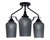Toltec Lighting - 2607-MB-4252 - Three Light Semi-Flush Mount - Odyssey - Matte Black
