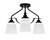 Toltec Lighting - 2607-MB-460 - Three Light Semi-Flush Mount - Odyssey - Matte Black