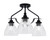 Toltec Lighting - 2607-MB-4760 - Three Light Semi-Flush Mount - Odyssey - Matte Black