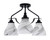 Toltec Lighting - 2607-MB-4769 - Three Light Semi-Flush Mount - Odyssey - Matte Black