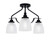Toltec Lighting - 2607-MB-500 - Three Light Semi-Flush Mount - Odyssey - Matte Black