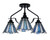 Toltec Lighting - 2607-MB-9325 - Three Light Semi-Flush Mount - Odyssey - Matte Black