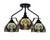 Toltec Lighting - 2607-MB-9945 - Three Light Semi-Flush Mount - Odyssey - Matte Black