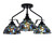Toltec Lighting - 2607-MB-9955 - Three Light Semi-Flush Mount - Odyssey - Matte Black