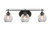 Toltec Lighting - 2613-MB-4102 - Three Light Bath Bar - Odyssey - Matte Black