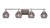 Toltec Lighting - 2614-BN-5112 - Four Light Bath Bar - Odyssey - Brushed Nickel