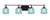 Toltec Lighting - 2614-MB-4615 - Four Light Bath Bar - Odyssey - Matte Black