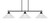 Toltec Lighting - 2633-MB-411 - Three Light Bar - Odyssey - Matte Black