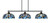 Toltec Lighting - 2633-MB-995 - Three Light Bar - Odyssey - Matte Black