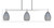 Odyssey Three Light Island Pendant (2636-BN-4022)