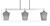 Odyssey Three Light Island Pendant (2636-BN-4032)