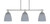 Toltec Lighting - 2636-BN-4072 - Three Light Island Pendant - Odyssey - Brushed Nickel