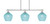 Toltec Lighting - 2636-BN-4925 - Three Light Island Pendant - Odyssey - Brushed Nickel