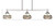 Odyssey Three Light Island Pendant (2636-BN-9485)
