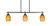 Toltec Lighting - 2636-MB-625 - Three Light Island Pendant - Odyssey - Matte Black
