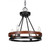 Toltec Lighting - 2704-MBWG - Four Light Chandelier - Belmont - Matte Black & Painted Wood-look Metal