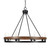 Toltec Lighting - 2708-MBWG - Eight Light Chandelier - Belmont - Matte Black & Painted Wood-look Metal