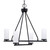 Toltec Lighting - 2804-MB-801B - Four Light Chandelier - Trinity - Matte Black