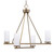 Toltec Lighting - 2804-NAB-801B - Four Light Chandelier - Trinity - New Age Brass
