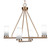 Toltec Lighting - 2804-NAB-811B - Four Light Chandelier - Trinity - New Age Brass